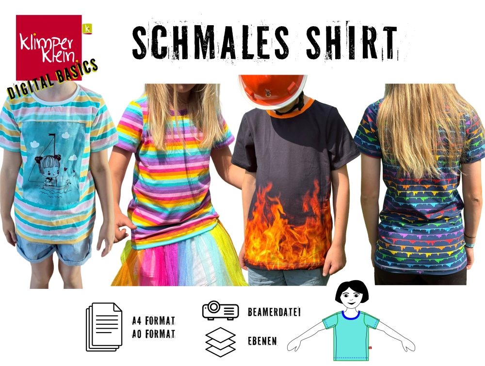 Bild 1 von eBook Schmales Shirt -Schmal und gerade geschnittenes Unisex Shirt Größe 104-170