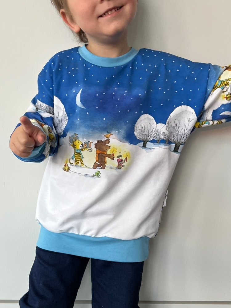 Bild 1 von Klimperklein eBook Sportlicher Sweater 104 bis 170 Schnittmuster mit 3 Teilungen Beamerdatei Ebenen