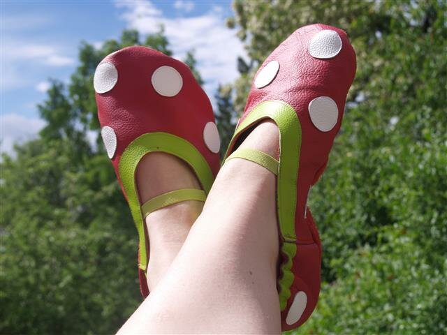 Bild 1 von Klimperklein Große Ballerinapuschen Gr. 26/27 - 42/43 Lederpuschen Krabbelschuhe