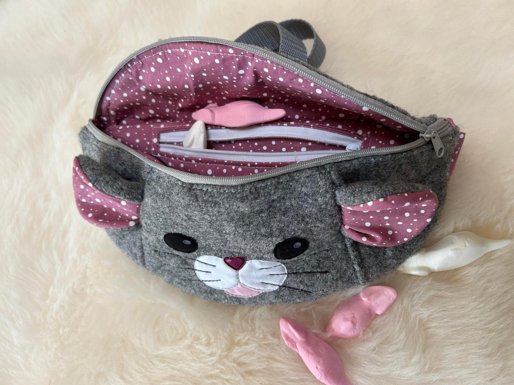 Bild 1 von Klimperklein eBook Tierisches Hipbag Hund Katze Maus Hase Komplettanleitung und Schnittmuster