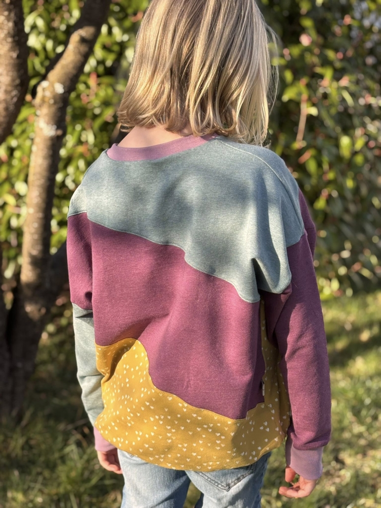 Bild 1 von Klimperklein eBook Sportlicher Sweater 104 bis 170 Schnittmuster mit 3 Teilungen Beamerdatei Ebenen