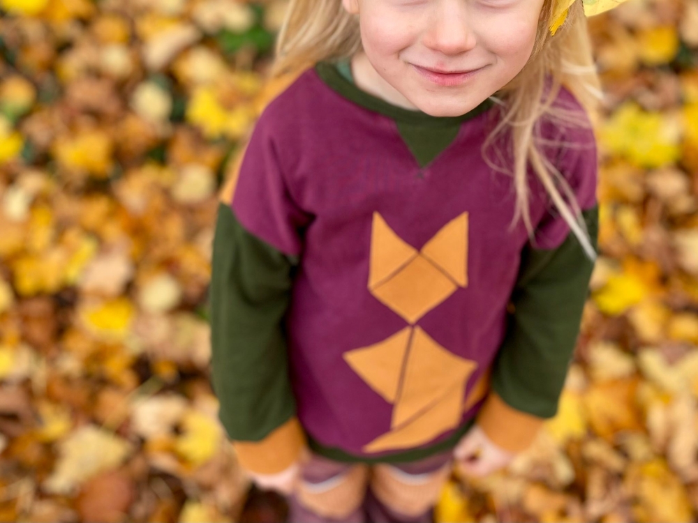 Bild 1 von Klimperklein eBook Sportlicher Sweater 104 bis 170 Schnittmuster mit 3 Teilungen Beamerdatei Ebenen