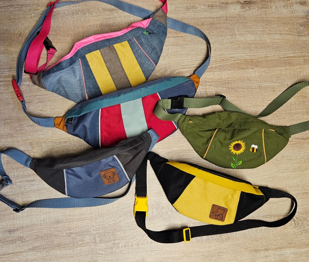 Bild 1 von Fancy Hipbag - geräumige Colorblock-Bauchtasche mit raffiniertem Innenleben