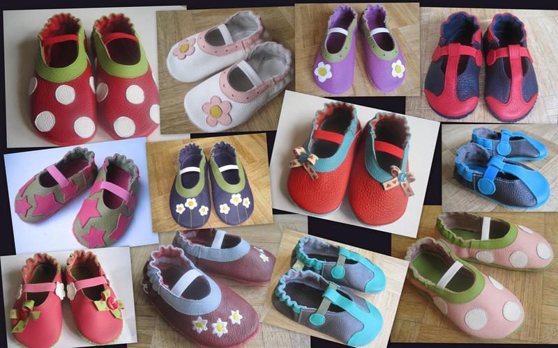 Bild 1 von Klimperklein book Ballerinapuschen Gr. 18/19 - 26/27 Lederpuschen Puschen Krabbelschuhe Barfußschuhe