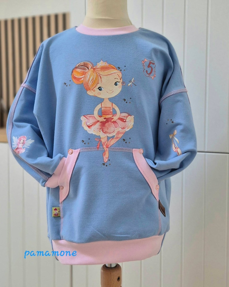 Bild 1 von Klimperklein eBook Sportlicher Sweater 104 bis 170 Schnittmuster mit 3 Teilungen Beamerdatei Ebenen