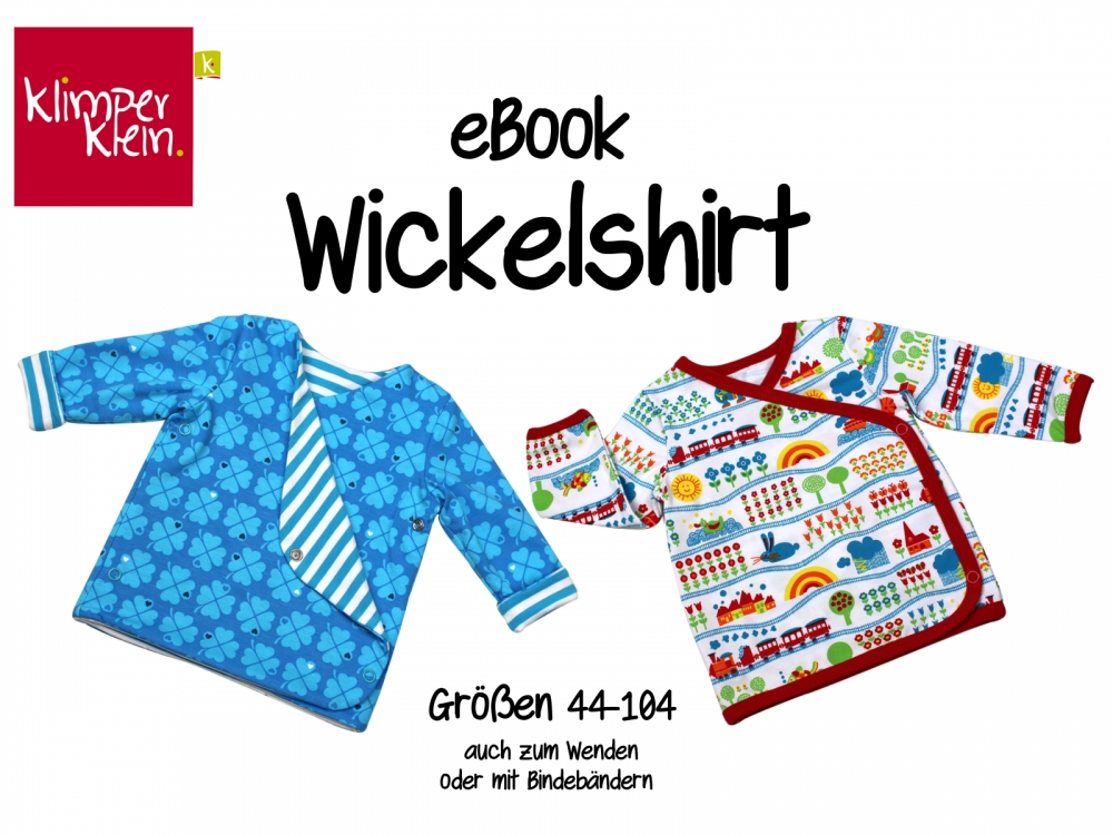 Bild 1 von Klimperklein ebook Wickelshirt Gr. 44 - 104 Wickeloptik, Wickeljacke, auch zum Wenden