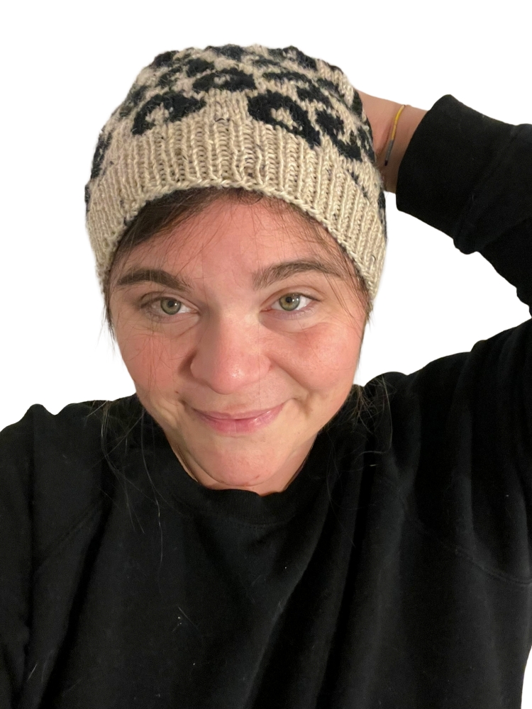 Bild 1 von Leopardenmütze CHUNKY Strickanleitung in 4 Größen Strickmuster Leomütze 48 bis 60 cm Kopfumfang