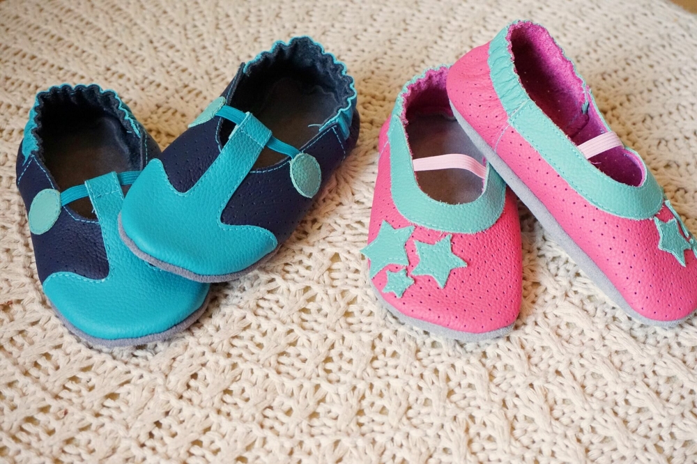 Bild 1 von Klimperklein book Ballerinapuschen Gr. 18/19 - 26/27 Lederpuschen Puschen Krabbelschuhe Barfußschuhe