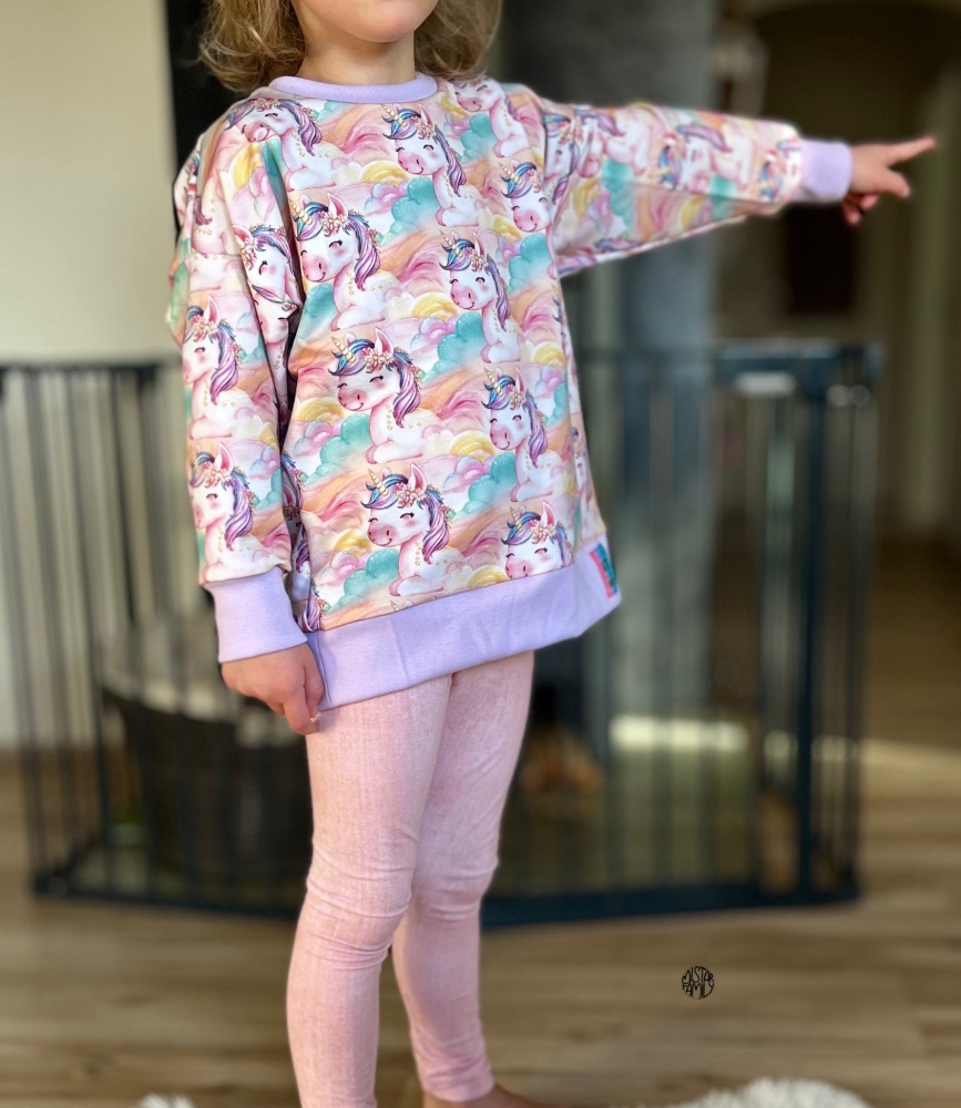 Bild 1 von Klimperklein eBook Sportlicher Sweater 104 bis 170 Schnittmuster mit 3 Teilungen Beamerdatei Ebenen