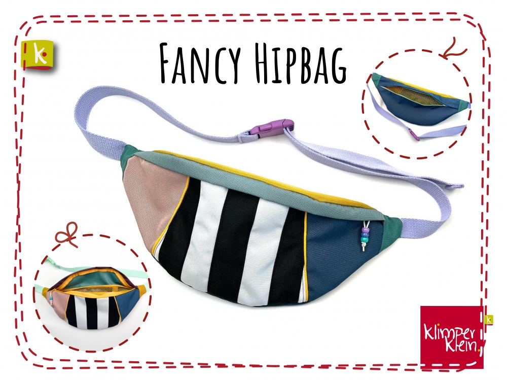 Bild 1 von Klimperklein eBook Fancy Hipbag - geräumige Colorblock-Bauchtasche mit raffiniertem Innenleben