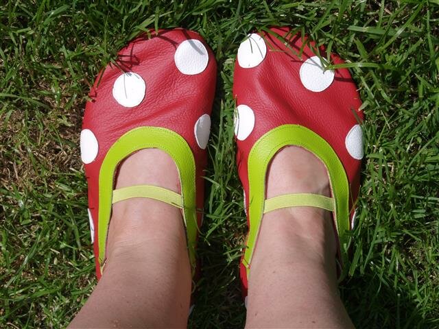 Bild 1 von Klimperklein Große Ballerinapuschen Gr. 26/27 - 42/43 Lederpuschen Krabbelschuhe