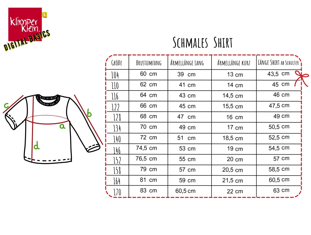 Bild 1 von eBook Schmales Shirt -Schmal und gerade geschnittenes Unisex Shirt Größe 104-170