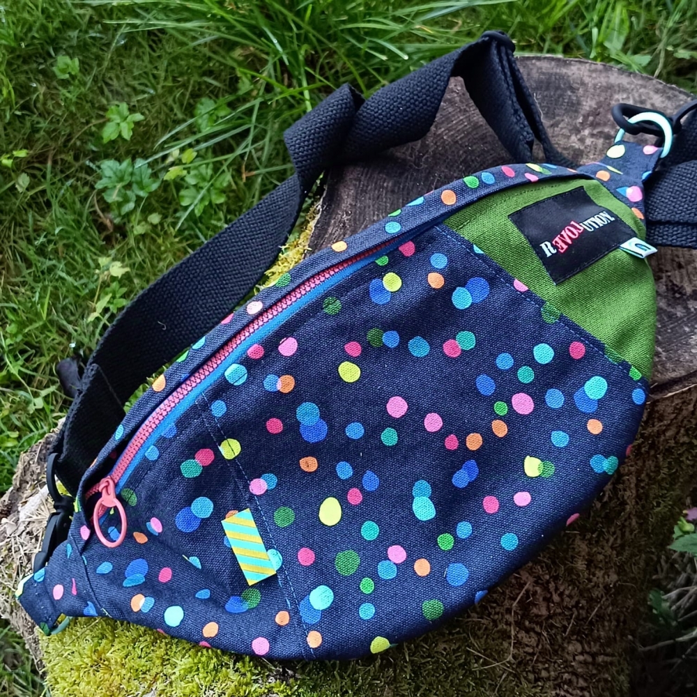 Bild 1 von Fancy Hipbag - geräumige Colorblock-Bauchtasche mit raffiniertem Innenleben