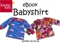Babyshirt mit amerikanischem Ausschnitt Größen 56-92